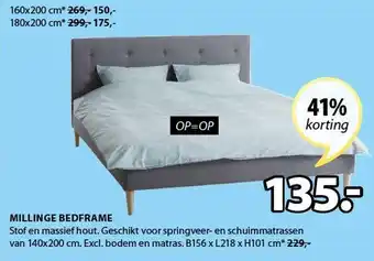 Jysk MILLINGE BEDFRAME aanbieding