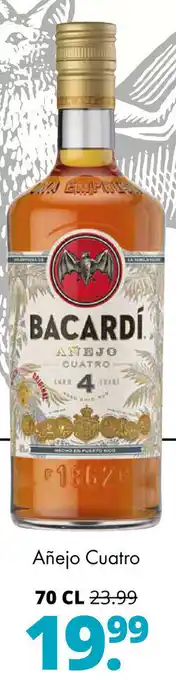 Mitra Bacardi Anejo Cuatro 700ml aanbieding