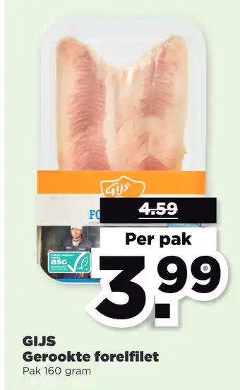 PLUS GIJS Gerookte forelfilet aanbieding