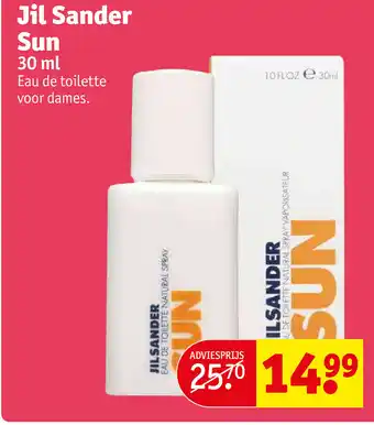 Kruidvat Jil Sander Sun 30 ml aanbieding