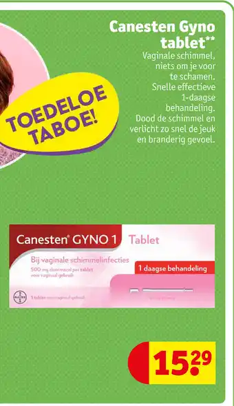 Kruidvat Canesten Gyno tablet aanbieding