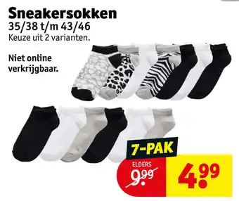 Kruidvat Sneakersokken 35/38 t/m 43/46 7-pak aanbieding