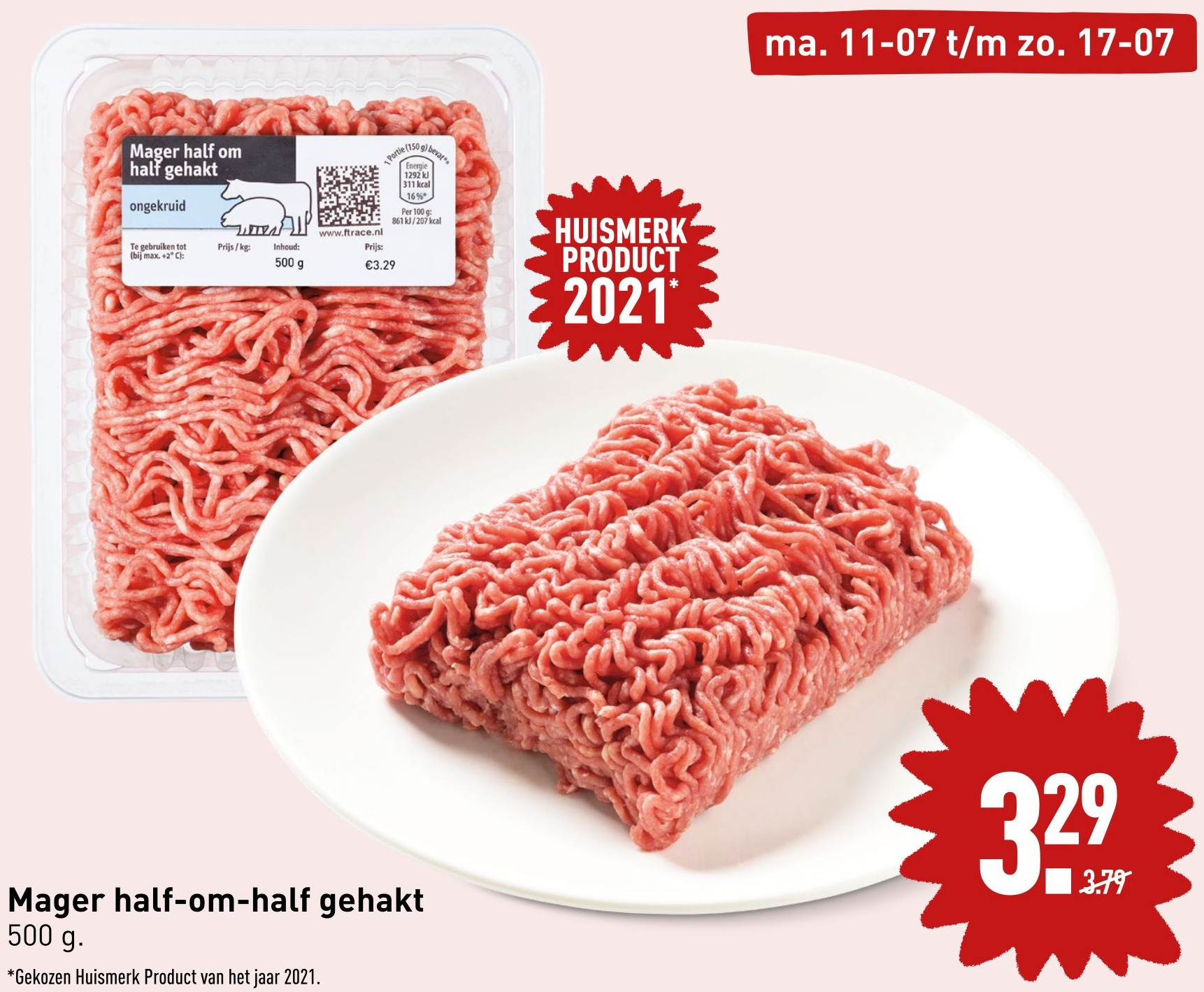 Mager halfomhalf gehakt aanbieding bij ALDI