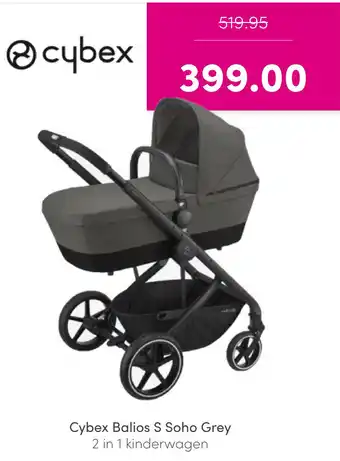 Baby & Tiener Cybex Balios S Soho Grey 2 in 1 kinderwagen aanbieding