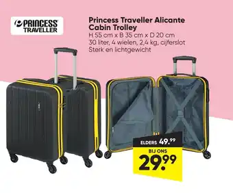 Big Bazar Princess Traveller Alicante Cabin Trolley aanbieding