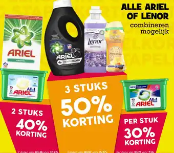 Boon`s Markt ALLE ARIEL OF LENOR aanbieding