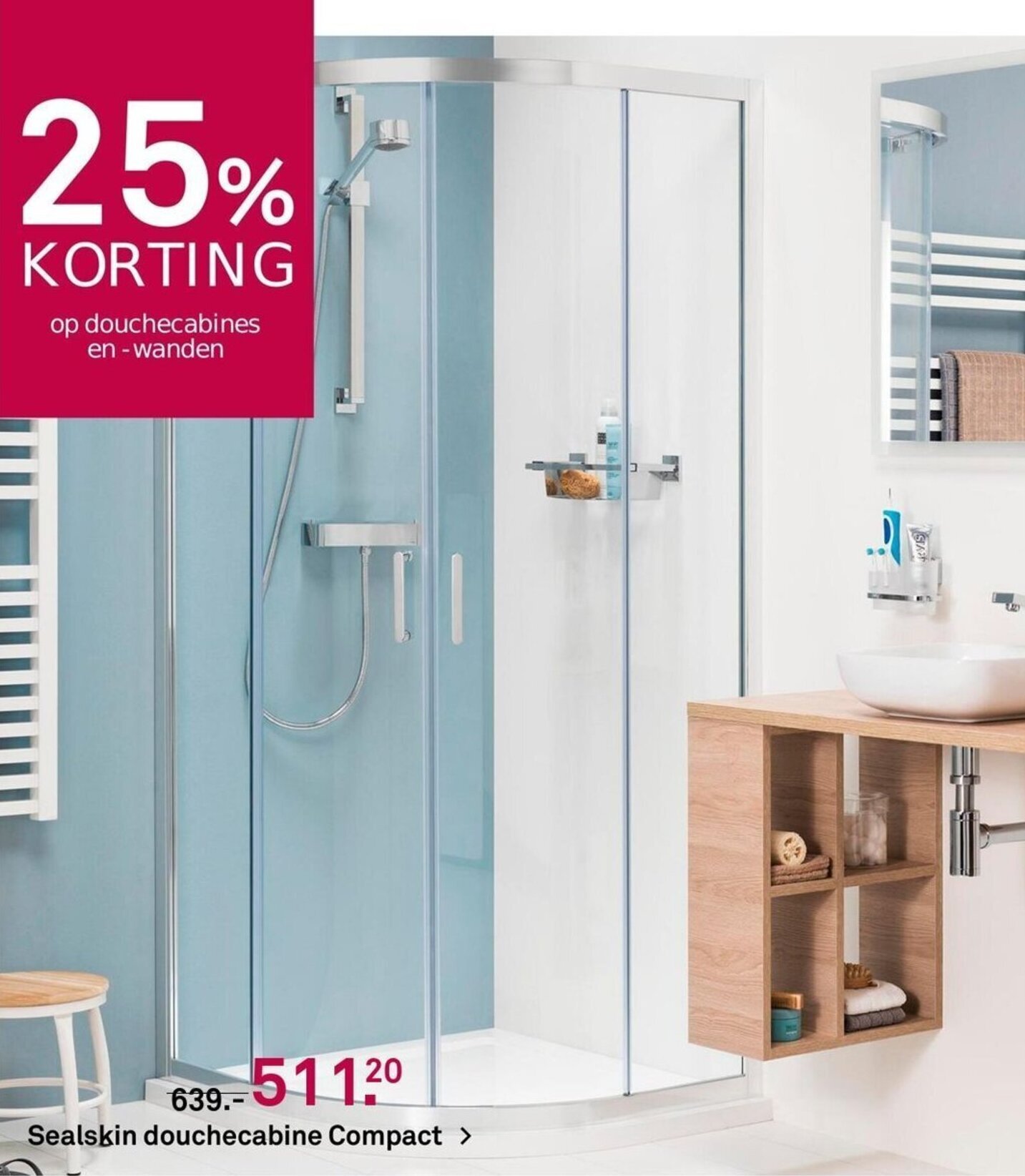 Sealskin douchecabine compact aanbieding bij Karwei