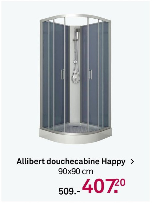 Allibert douchecabine happy 90x90CM aanbieding bij Karwei