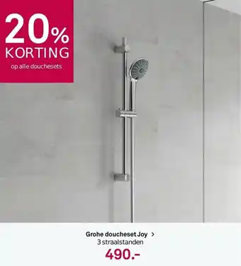 Karwei Grohe doucheset Joy 3 straalstanden aanbieding