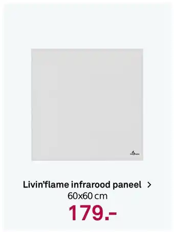 Karwei Livin'flame infrarood paneel 60x60CM aanbieding