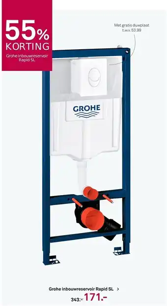 Karwei Grohe inbouwreservoir rapid SL aanbieding