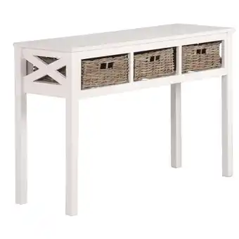 Leen Bakker Sidetable Valerie - off white - 80x120x40 cm aanbieding