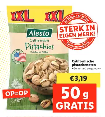 Lidl Californische pistachenoten aanbieding