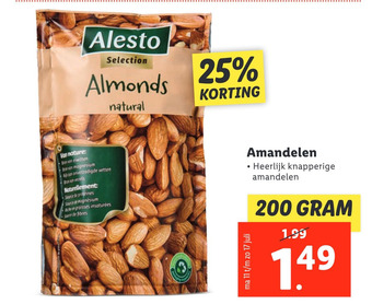 Lidl Amandelen aanbieding