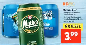 Lidl Mythos bier aanbieding