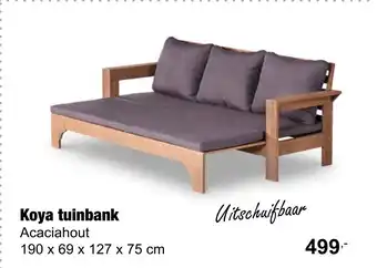 Tuincentrum De Boet Kova tuinbank aanbieding