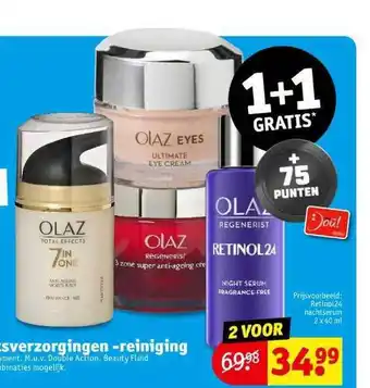 Kruidvat Olaz Gezichtsverzorgingen -reiniging 1+1 Gratis 40ml aanbieding