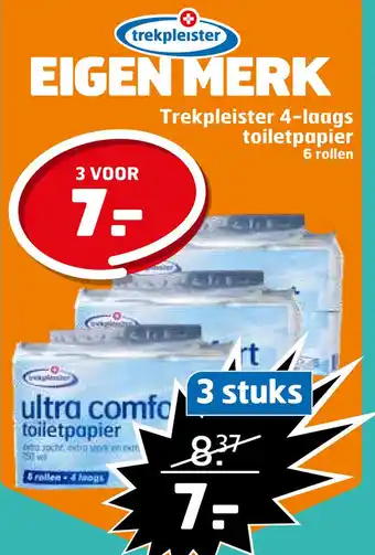 Trekpleister Trekpleister 4-laags toiletpapier aanbieding