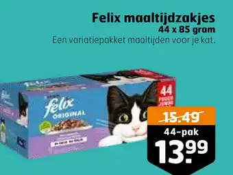 Trekpleister Felix maaltijdzakjes 44 x 85 gram aanbieding