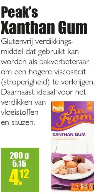 Gezond & Wel Peak's Xanthan Gum 200g aanbieding