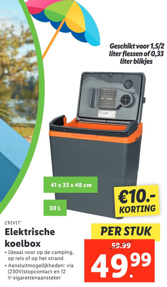 Lidl CRIVIT Elektrische koelbox aanbieding