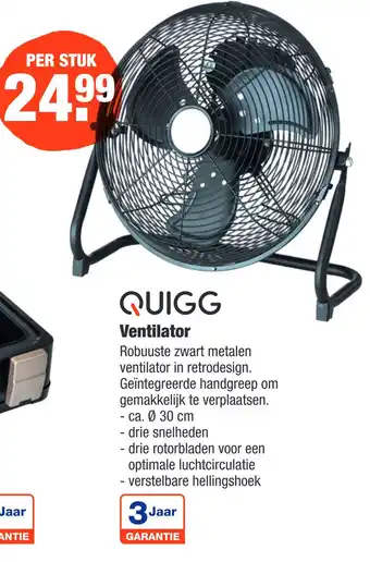 ALDI QUIGG Ventilator aanbieding