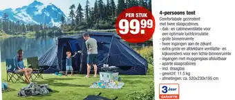 ALDI 4-persoons tent aanbieding