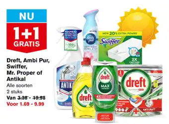 Hoogvliet Dreft, Ambi Pur, Swiffer, Mr. Proper of Antikal aanbieding