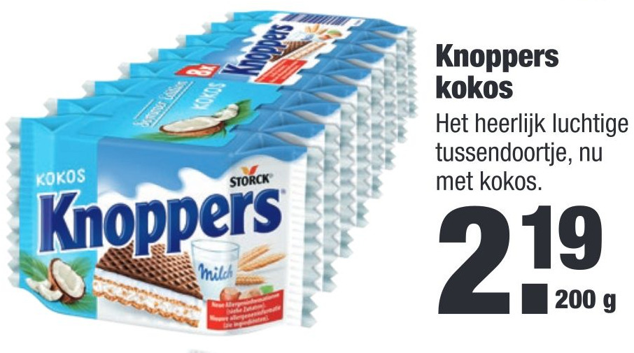 Knoppers kokos aanbieding bij ALDI