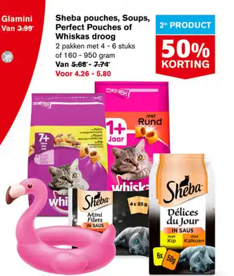 Hoogvliet Sheba pouches, Soups, Perfect Pouches of Whiskas droog 160-950g aanbieding