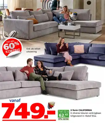 Seats and Sofas 2-Term CALIFORNIA aanbieding