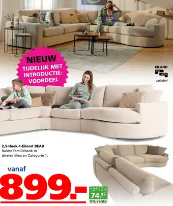 Seats and Sofas 2,5-Hoek-1-Eiland BEAU aanbieding