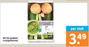 Albert Heijn Verspakket courgettesoep aanbieding