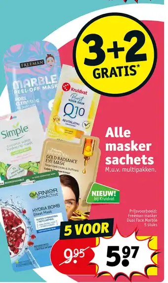 Kruidvat Alle masker sachets aanbieding