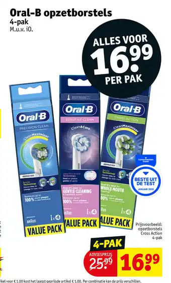 Kruidvat Oral-B opzetborstels 4-pak aanbieding