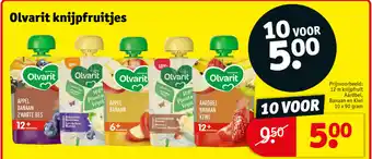 Kruidvat Olvarit knijpfruitjes aanbieding