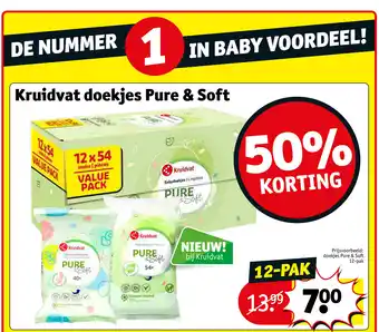 Kruidvat Doekjes Pure & Soft aanbieding