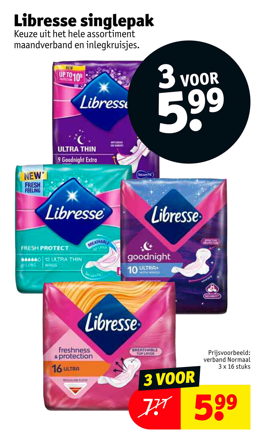 Libresse singlepak aanbieding bij Kruidvat