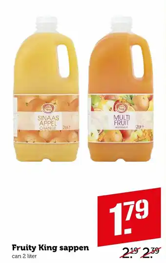 Coop Fruity King sap 2L aanbieding