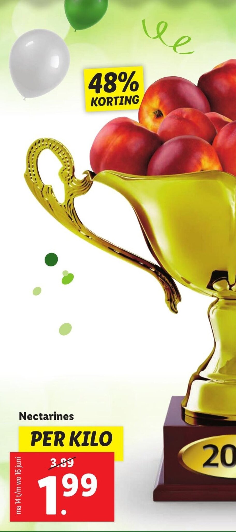 Nectarines 1 kg aanbieding bij Lidl