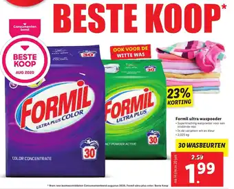 Lidl Formil Ultra waspoeder 2.025kg aanbieding