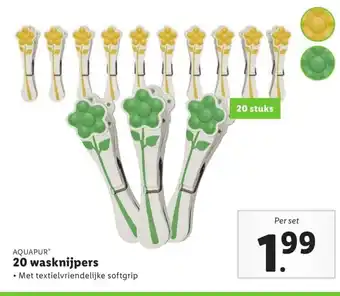 Lidl Aquapur 20 wasknijpers aanbieding