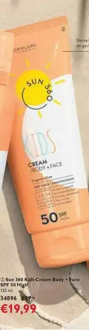 Oriflame Sun 360 kids cream body + face spf 50 high aanbieding