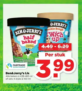 PLUS Ben&jerry's ijs aanbieding