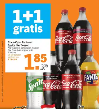 Albert Heijn Coca-Cola, Fanta en Sprite literflessen aanbieding