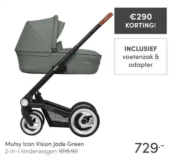 Baby & Tiener Mutsy Icon Vision Jade Green 2-in-1 kinderwagen aanbieding