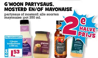 Boon`s Markt G'woon partysaus, mosterd en/of mayonaise 350ml aanbieding