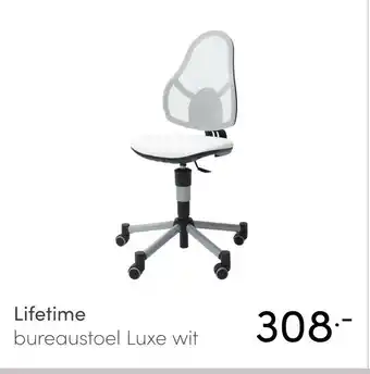 Baby & Tiener Lifetime bureaustoel Luxe wit aanbieding