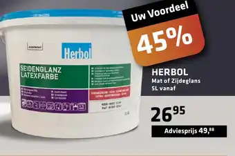 De voordeelmarkt Herbol Mat Of Zijdeglans aanbieding