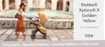 Baby & Tiener Stokke® R Xplory® X Golden R Yellow 2-in-1 kinderwagen aanbieding